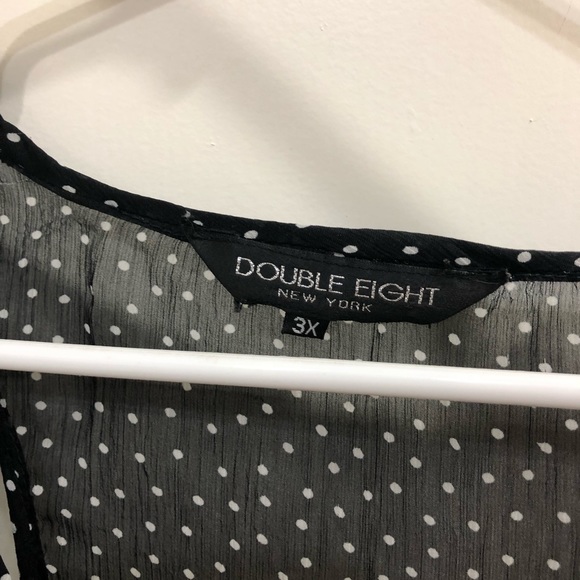 Sheer Polka Dot Top 3X - Picture 3 of 3